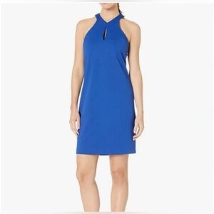 Trina Turk Honor Keyhole Halter Dress‎ $158 Punch Size 2 NWT Blue C14